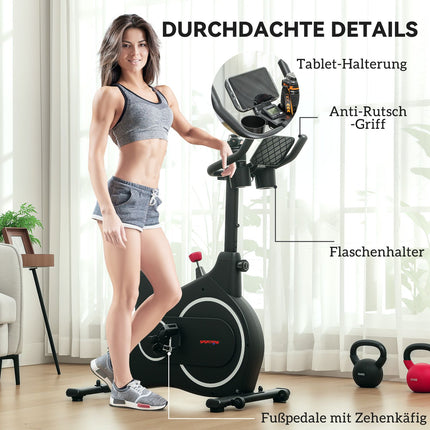Magnetic resistance recumbent exercise bike with LCD and holder