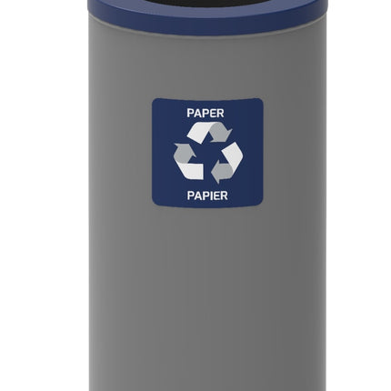 Recycling Bin 75L, Blue – Steel, Non-Slip Base