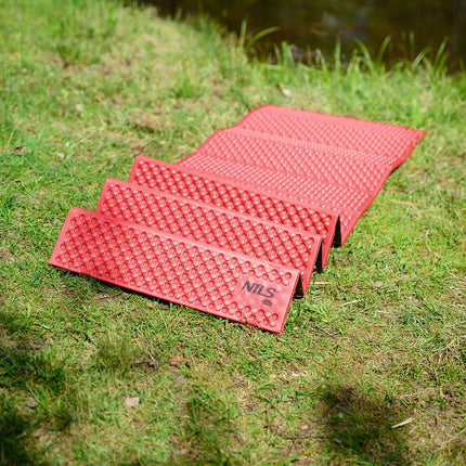 Red Folding Mat, 182cm, Portable Exercise Pad