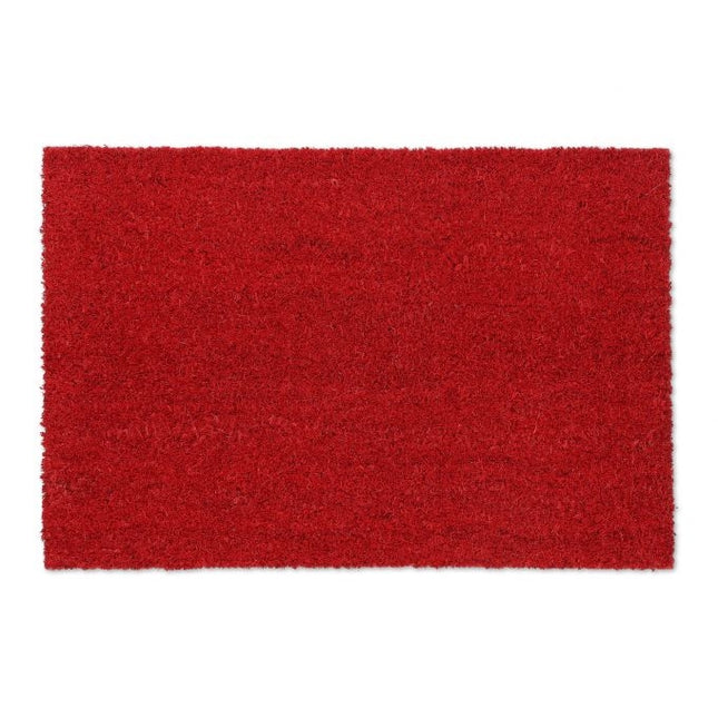 Red coconut fiber door mat