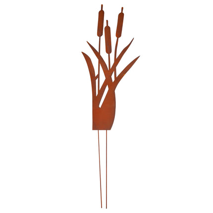 Reed Garden Stake – Rustic Rust Patina Outdoor Decor