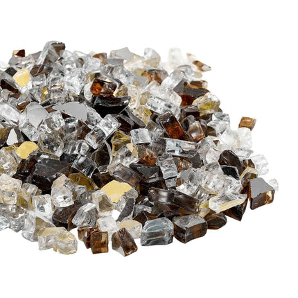 Reflective Fire Pit Glass, 10 lb, 1/2 in, Copper Mix