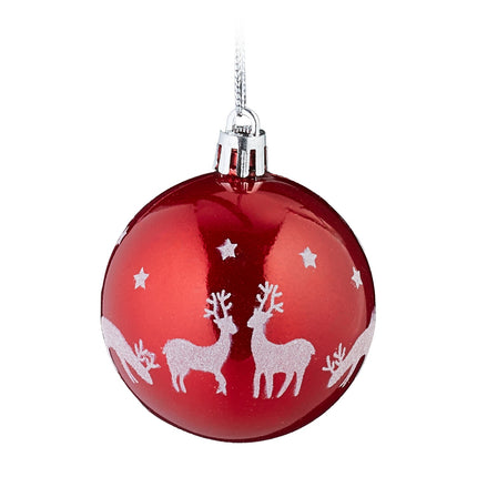 Reindeer Christmas Baubles Set, 50 Pieces