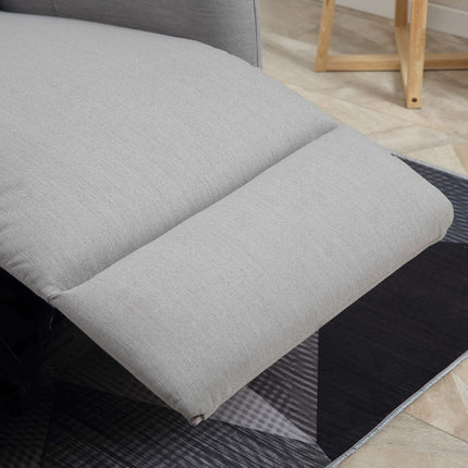 Lounger with USB, 140° tilt, polyester, grey