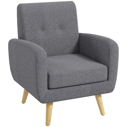 Light gray upholstered relaxation chair for living room