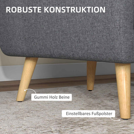 Light gray upholstered relaxation chair for living room