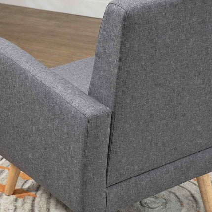 Light gray upholstered relaxation chair for living room