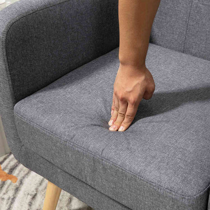 Light gray upholstered relaxation chair for living room
