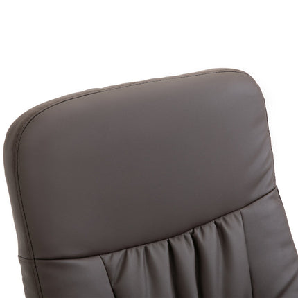 Lounger with footstool, artificial leather, massage function