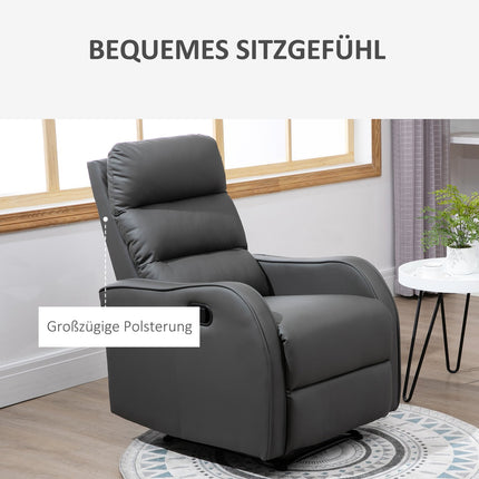 Rocking Recliner Chair, Swivel With Cup Holder, Microfiber