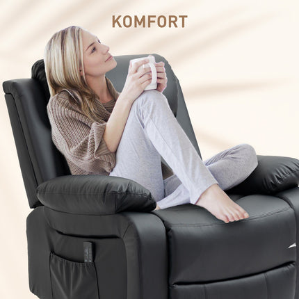 Massage armchair with rocking, 8-point vibration