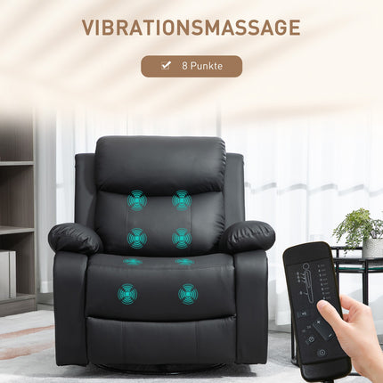Massage armchair with rocking, 8-point vibration
