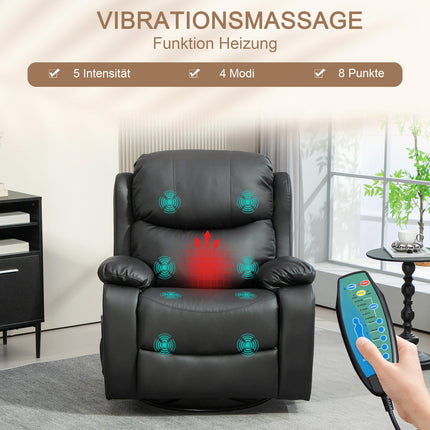 Electric recliner with massage and heating function