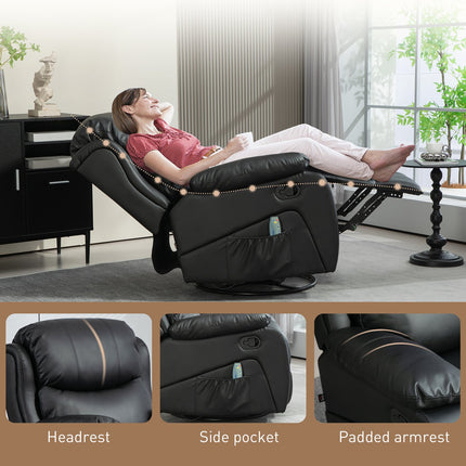 Electric recliner with massage and heating function