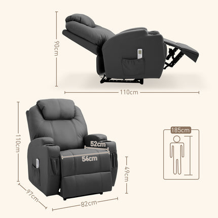 Electric massage chair with cup holder