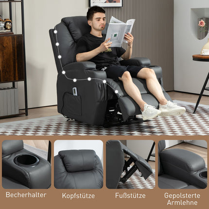 Electric massage chair with cup holder