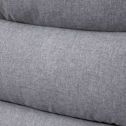 Light gray recliner with 165° tilt & foldable footrest