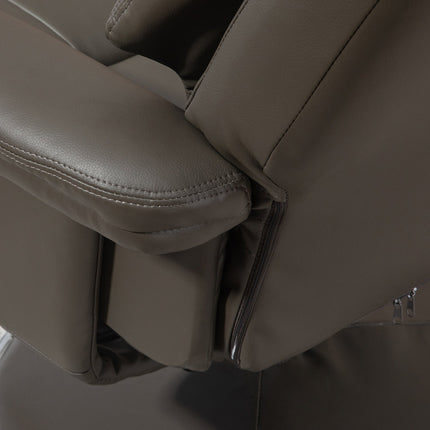 Reclining TV chair in artificial leather with rocker and stool