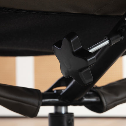 Reclining TV chair in artificial leather with rocker and stool