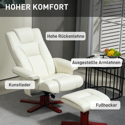 Lounger with rocking and lying function, cream