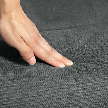 Relaxation armchair seat set, velvet look, up to 150 kg, dark grey