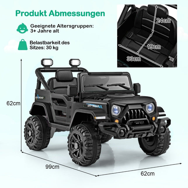Remote Control Electric Ride-On Truck with LED Lights