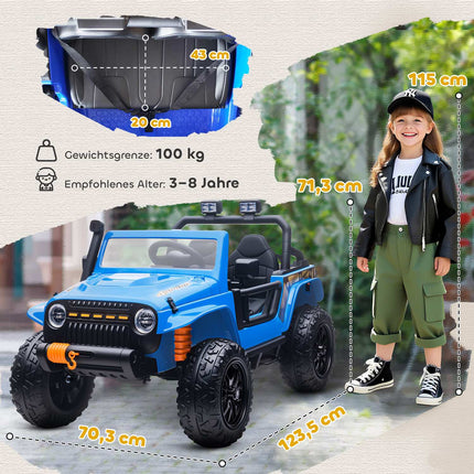 Remote Control Kids Electric Car, 12V Battery, Parent-Child Seat