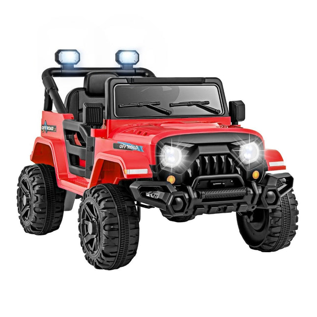 Remote Control Ride-On Truck with LED Lights, 12V Battery
