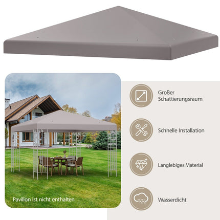 Replacement Canopy Cover, 300x300 cm, Waterproof, Gray