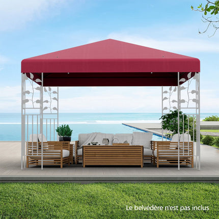 Replacement Gazebo Canopy 300x300 cm, Polyester, Wine
