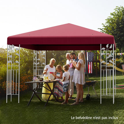 Replacement Gazebo Canopy 300x300 cm, Polyester, Wine