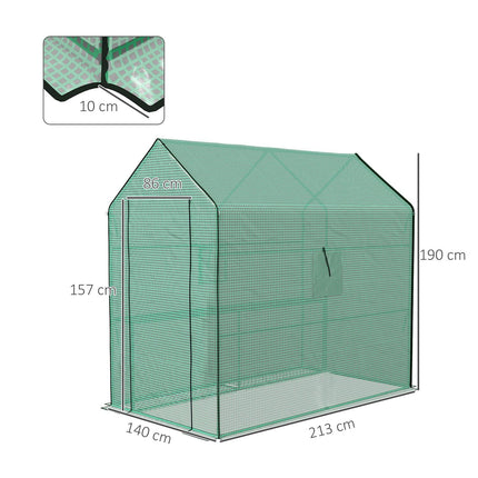 Greenhouse PE Film Cover, UV protection, 140x213x190 cm