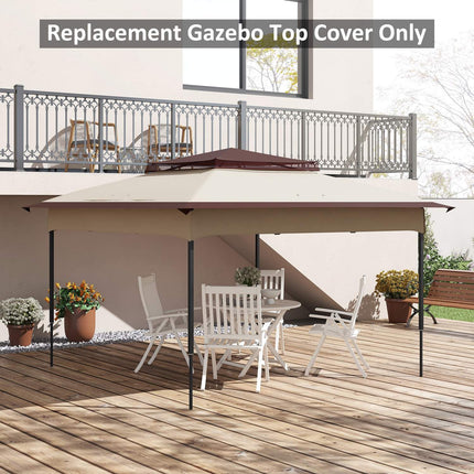 Gazebo roof replacement 3.25m, coffee polyester