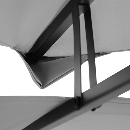 Replacement roof in polyester gazebo, 3x4M light grey