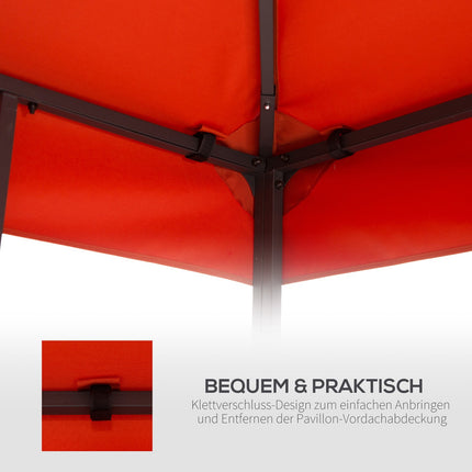 Replacement gazebo roof, rust red polyester, 3x3M