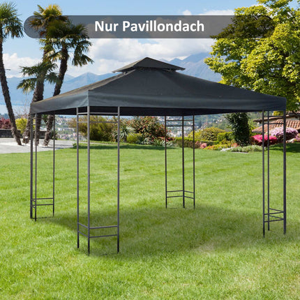 Carbon gray polyester roof for 3x3M Metal Gazebo