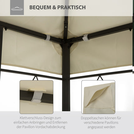 Creamy white polyester roof for 4x3M Metal Gazebo