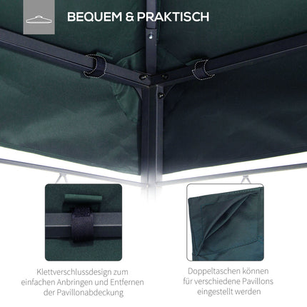Charcoal gray polyester gazebo roof, 3x4M replacement
