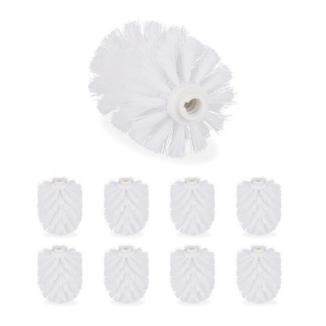 Replacement brush head for toilet brush Set of 9