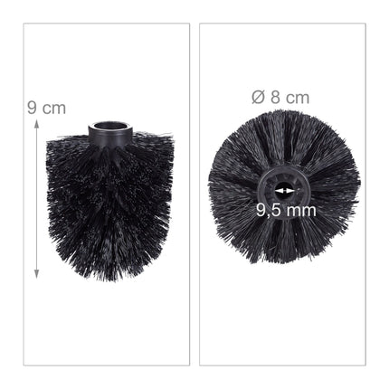 Replacement set for toilet brush head 9.5 mm D=8 cm