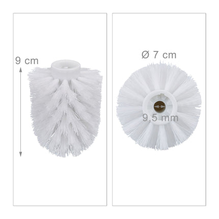 Replacement toilet brush head in set 9.5 mm
