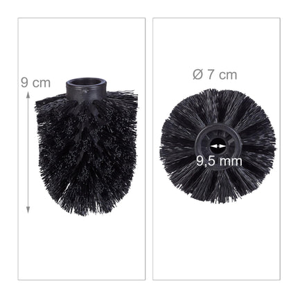 Replacement toilet brush head in set 9.5 mm