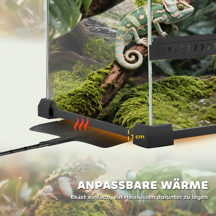 Reptile Glass Terrarium, Waterproof Base, Secure Lock