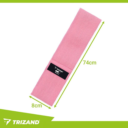 Resistance Bands Set, 3 Levels, Fabric, QR Workout Plan
