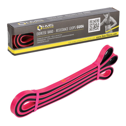 Resistance Exercise Band Set, Pink & Black