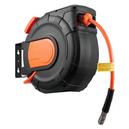 Retractable Air Hose Reel, 15 m PVC, 300 PSI, Swivel Mount