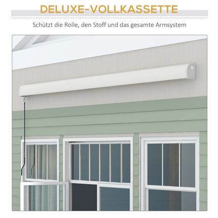 Retractable Awning, 395x300 cm, Remote & Manual Control