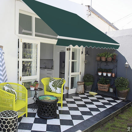 Retractable Awning with Crank, 400x250 cm, Green