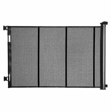 Retractable Baby Gate, 120 in Wide, 38.5 in Tall, Black