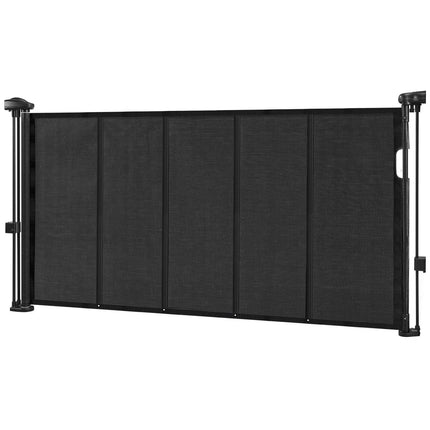 Retractable Baby Gate, 34 in Tall, 55 in Wide, Black